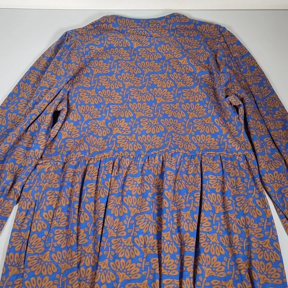 Boden Naomi Relaxed Jersey Dress Gingerbread, Dandelion Sprig 14 - Picture 10 of 13